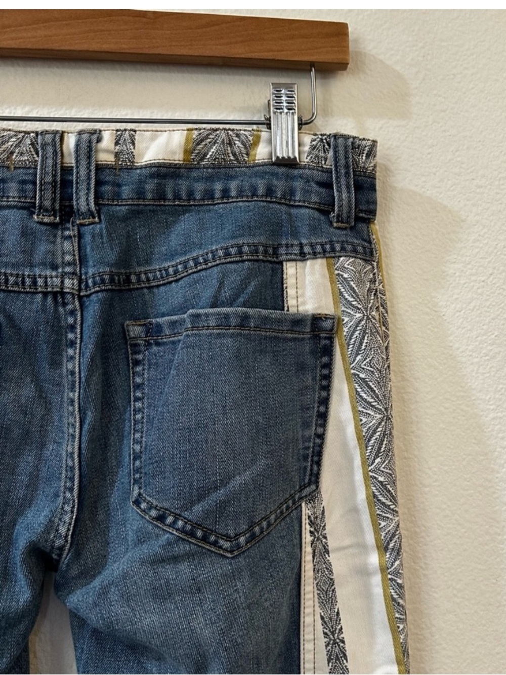 Free People Danica low rise flat jeans with patchwork details - Picture 5 of 9